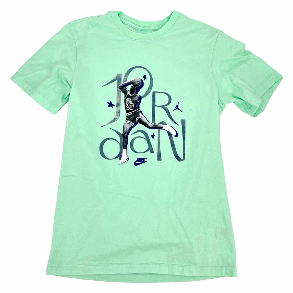Nike Air Jordan Women's Small Mint Green Michael Jordan Graphic T-Shirt Jumpman